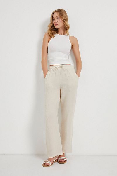Arma Life Armalife 7051 elastic waisted muslin women's pants