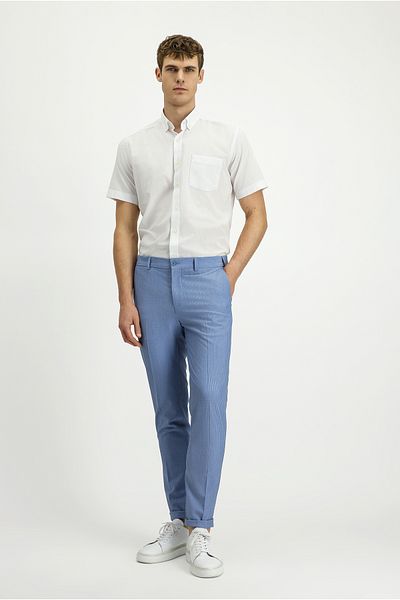 Kiğılı Super Slim Fit Extra Slim Fit Lycra Striped Classic Fabric Trousers