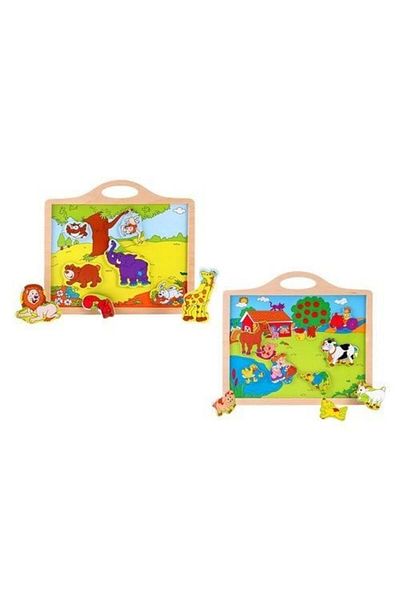 GLOBO LEGNOLAND wooden magnetic board with animals from Globo Legnoland for children from 1 year+