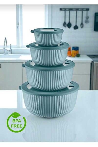Se Yank Haus Set of 4 Vacuum Sealed Storage Containers with Lids Microwave and Freezing Suitable Storage Containers