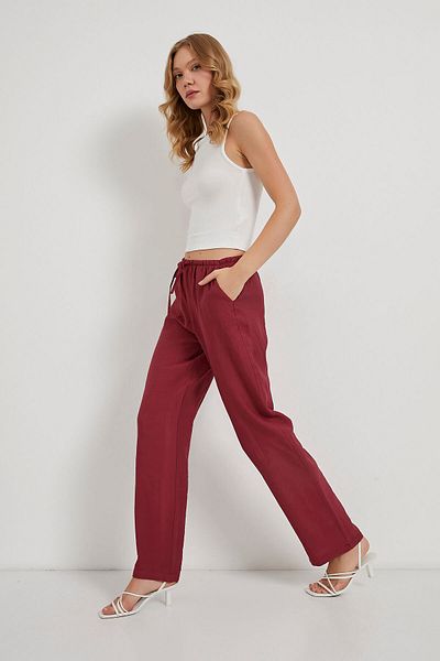 Arma Life Armalife 2306 Elastic Waist Lace up Casual Women's Pants