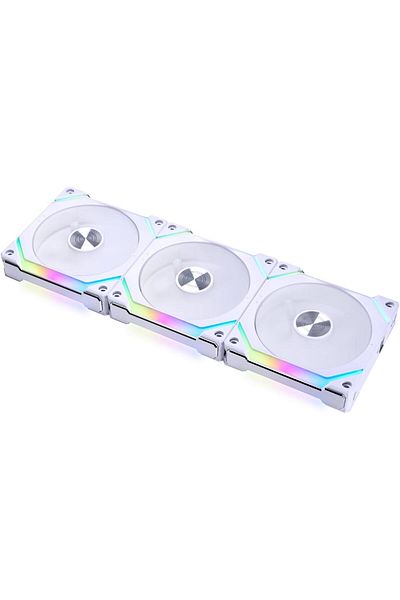 Lian Li UNI Fan SL120 V2 RGB White Triple Pack with Controller - UF-SL120V2-3W (V2)