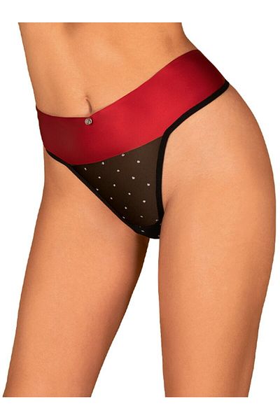 obsessive Tienesy Thong, Obsessive, Black with Red Bow, S/M