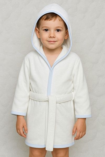 minikiss Πετσέτα μπουρνούζι για αγόρι 100% βαμβάκι