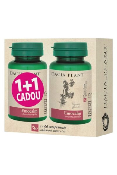 Dacia Plant Supliment alimentar, Dacia Plant, Emocalm cu Valeriană, 120 compr...