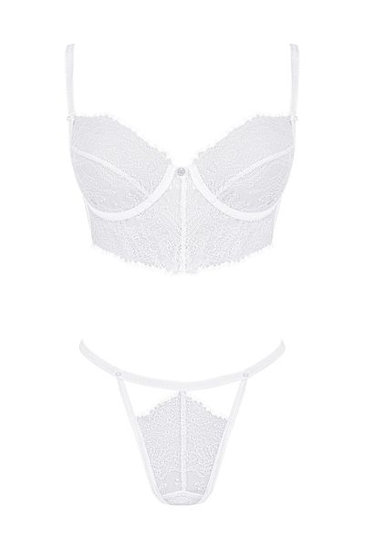 obsessive Bianelle 2-Piece White Lingerie Set S/M