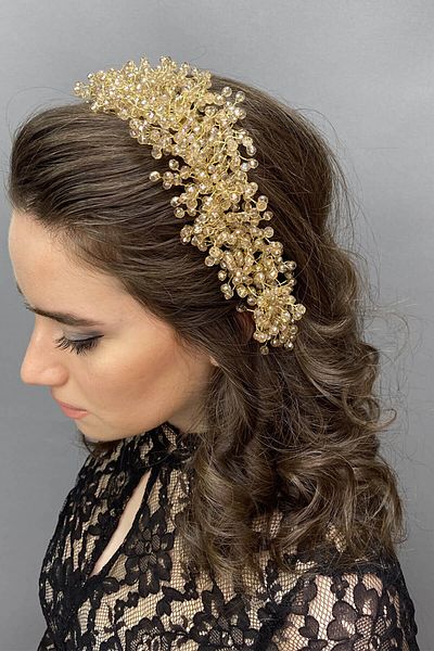Hayalperest boncuk Pollux Crystal Stone Henna and Bridal Crown