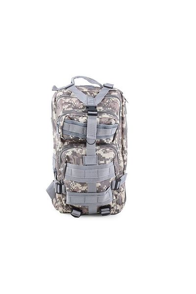 Welora Military Rucksack, Touring, Camping, Capacity 30 L, Grey camouflage - Grey