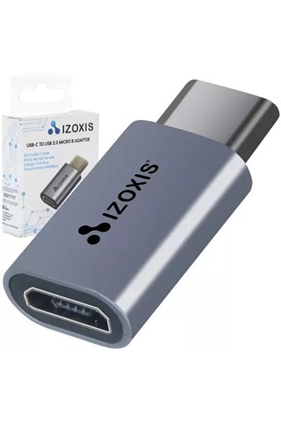 Welora Micro USB to USB Type-C adapter, data transfer speed 480 Mbps - Silver