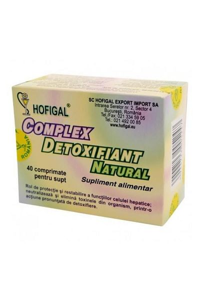 HOGAN Complex Detoxifiant Hofigal 40 de comprimate