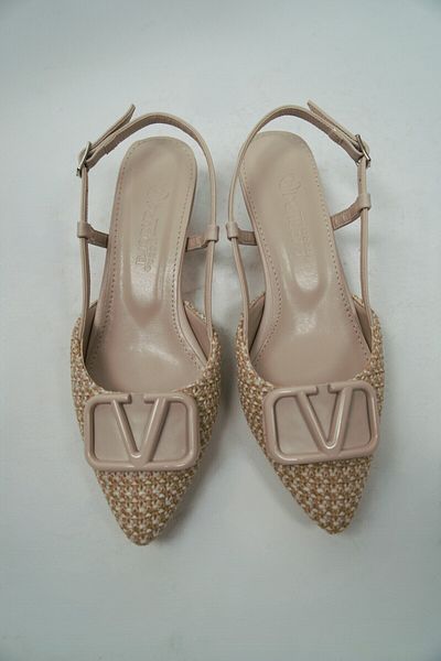 Emel Yıldız Short Heel Straw Evening Shoes