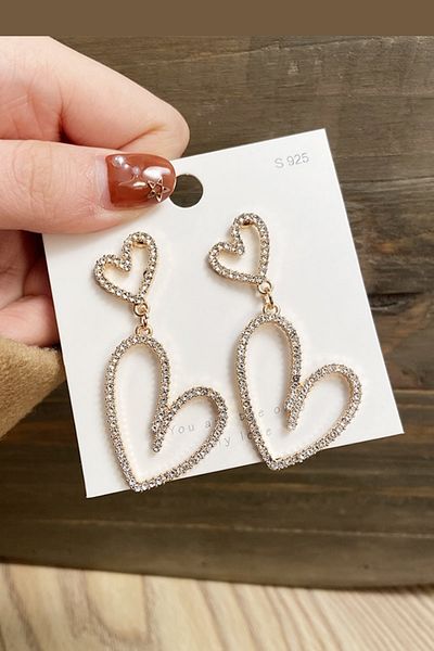 Chiccy Heart Jewelled Earrings