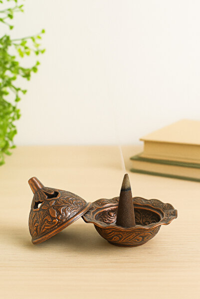 Hyge Bakır Konik Tütsülük | Copper Incense Burner – El İşçiliği/Handcrafted