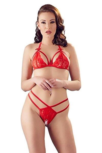 Westar Set lenjerie intimă din dantelă, roșu, mărimea L