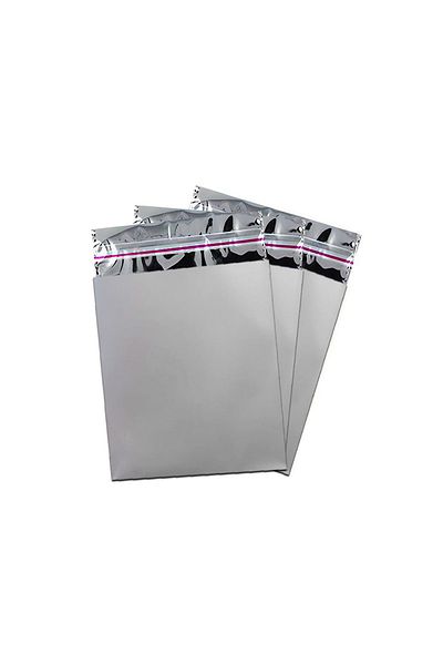 ALPJOY Metallized Bag Luxury 50Pcs 17X25 Silver