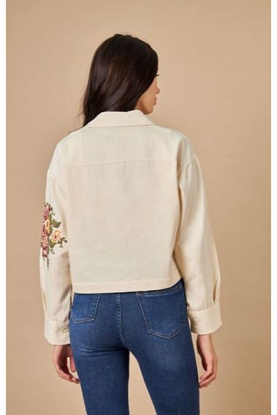 boutich Women's Canvas Embroidered Jacket
