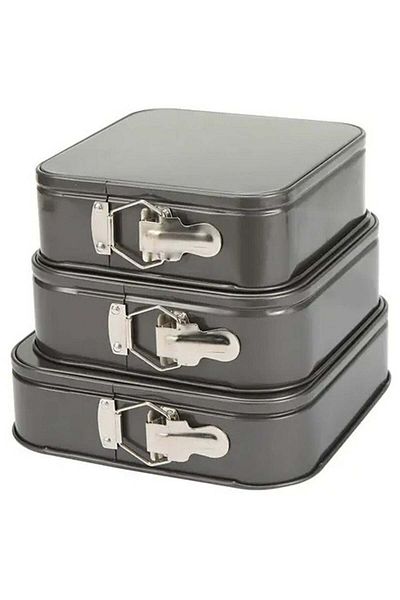 Welora Set of 3 baking trays, carbon steel - Black