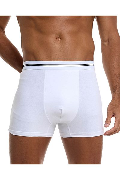 R&B White PO3 MENS LONG BOXER-S-XXL