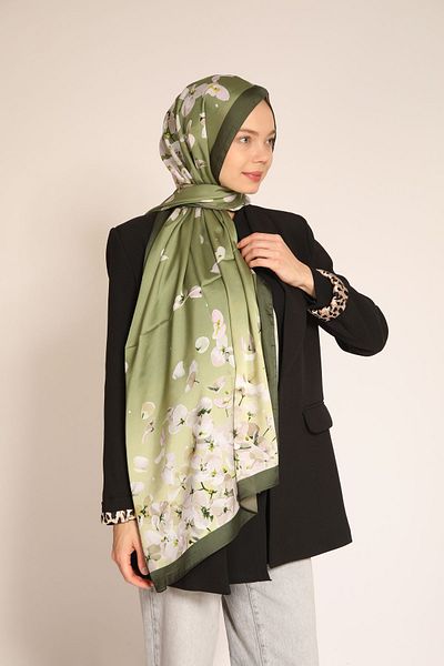 BERCHEM SCARF Akel Double Sided Floral Patterned Soft Shawl