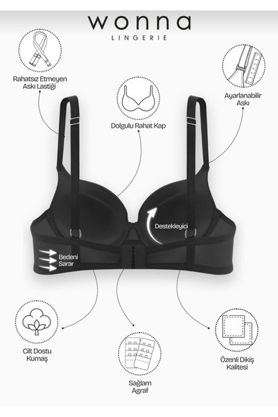 murays Women's Padded Push up Flawless Lifting and Gathering Bra