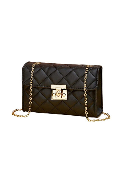 OEM Μίνι τσάντα ώμου με καπιτονέ - Μαύρη