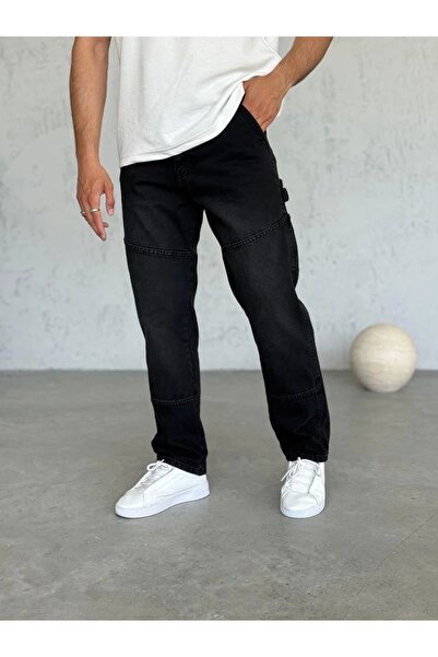 ayakuydur Erkek Siyah Detaylı Pantolon