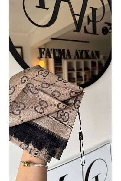 Webinay Home G Pattern Double-Sided Cotton Silk Shawl 4 Seasons Cashmere Shawl Scrafs