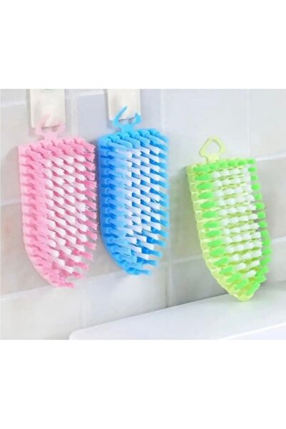 btm home 1 قطعة فرشاة تنظيف الحمام والمطبخ المرنة القابلة للدوران