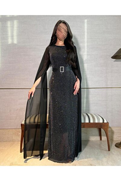 toog فستان أسود لامع