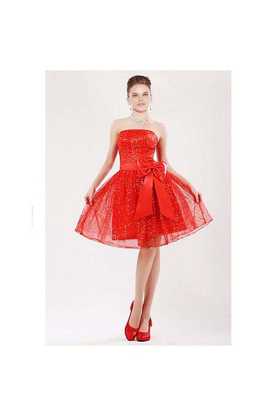 OEM Red babydoll dress with sequins