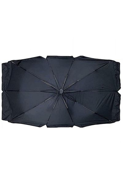 divendi-ro Car windshield sunshade, umbrella type, UV resistant, black-silver