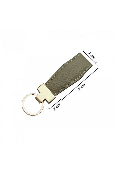 OEM Leather keychain, Leather key ring, Grey