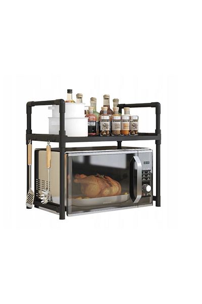 Razo Suport pentru cuptor cu microunde cu raft extensibil, multifunctional, pentru bucatarie, din plastic