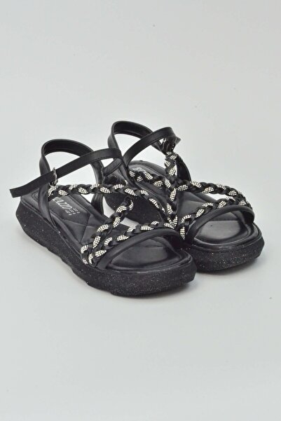 Beyazıt Stoned Braided Strap Buckle Sandals 120