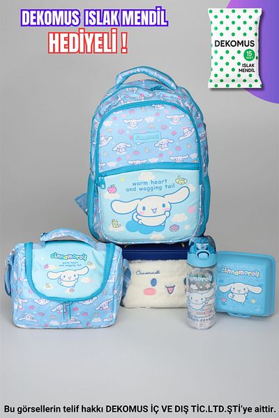 Cınnamoroll Dekomus Ile New Season مرخص من Cinnamorol "Skyroll Collection" للمدرسة والغداء مع قلم حراري