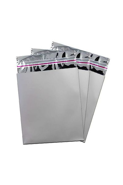 ALPJOY Metallized Bag Luxury 50Pcs 35X50 Silver