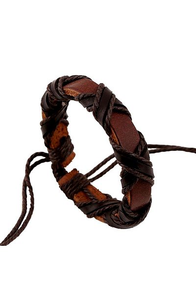 OEM Elegant Vintage Leather Bracelet, Brown