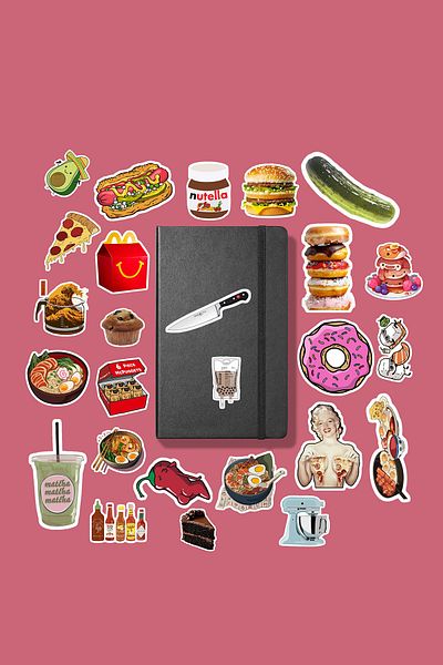 MS Major Selection Food Food Themed Sticker Pack /Bullet Journal Notebook Sticker Agenda Laptop Sticker