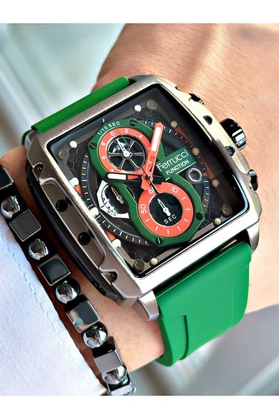 Ferrucci Original Design Watch with Functional Silicone Cord Men's Wristwatch Bracelet Gift