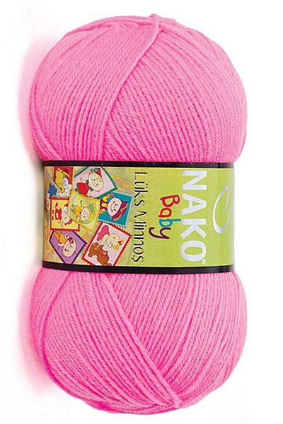 NAKO Πολυτελές Minnoş Πλεκτό Σχοινί 11158 Neon Pink
