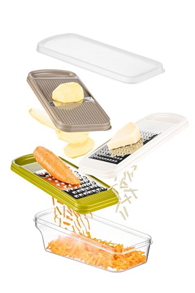 Genel Markalar Tfstronger 3 Farklı Bıçaklı Saklama Kapaklı Rende Seti