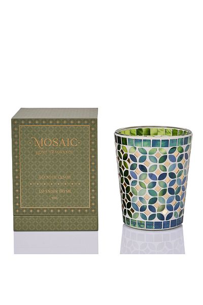 NİCE Candle jar 900g lavender thyme fragrance in green
