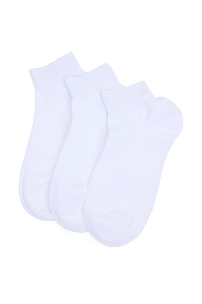 R&B White PO3 MENS ANKLE SOCKS