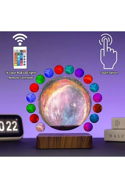 OEM Magnetic Levitating 3D Decorative Lamp, RGB, 14 cm