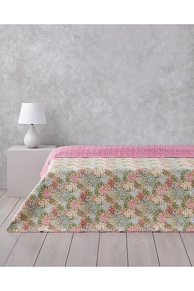 English Home Blossom Bouquet King Size Multi-Purpose Cover 240X220 cm Pink