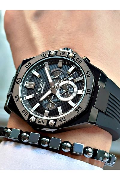 Ferrucci Original Design Watch with Functional Silicone Cord Men's Wristwatch Bracelet Gift