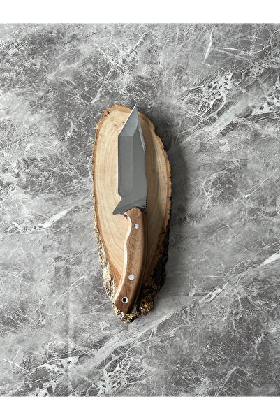 empressnaturalstone Tanto 4034 Çelik Kamp Bıçağı – Ceviz Kabze, 23 Cm, Kılıfl...