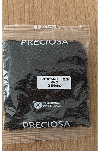 312 KONSEPT 400 τεμάχια Preciosa Original 8/0 Μαύρες τσέχικες χάντρες 10 γραμ...