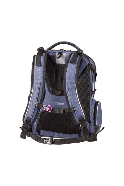 walker Ghiozdan Scolar Pentru Adolescenti, Campus Evo Blue Ivy Pink, , 32 X 46 X 21 Cm, Albastru-roz