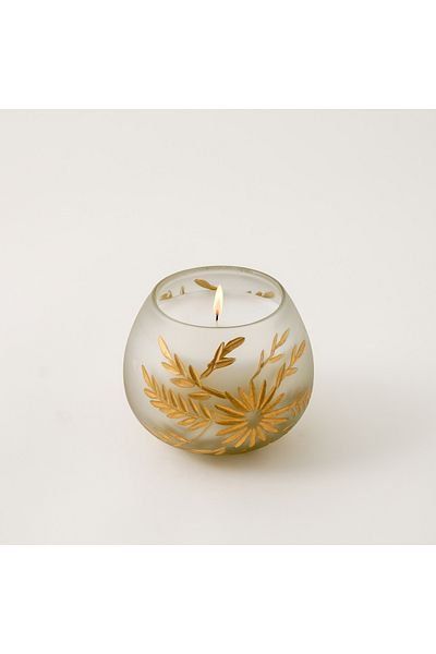 NİCE Glass candle musk and oud dia 11.4cm